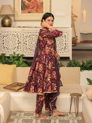 Shahi Purple Anarkali Set 5