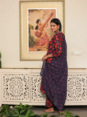 Suhana Red Pure Cotton Anarkali Suit Set 5