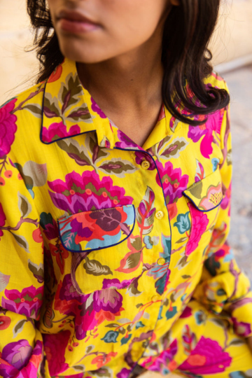 Candy Yellow Muslin Co-Ord Set