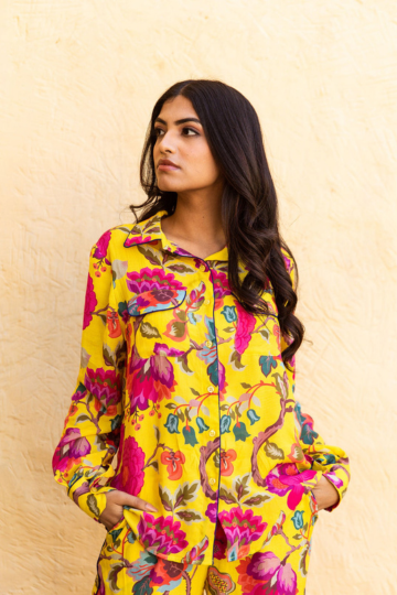 Candy Yellow Muslin Co-Ord Set