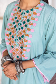 Arzu Sky Embroidered Co-Ord Set 5