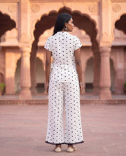 White Heart Print Wrap Co-ord Set 3