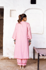 Arzu Peach Embroidered Co-Ord Set 4