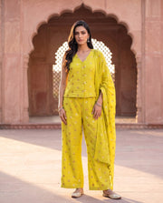 Citron Yellow Sequin Dot Co-ord Set 2