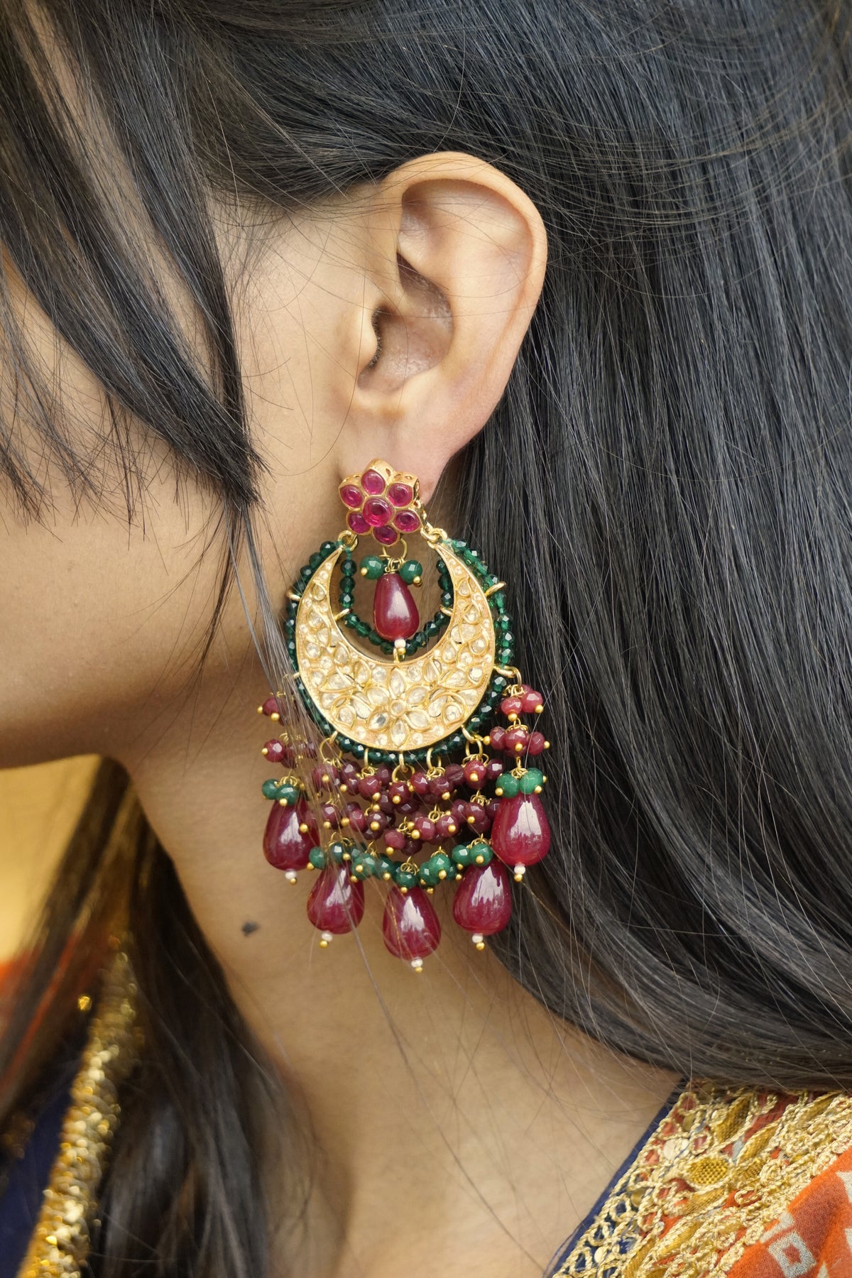 Red Pearl Earring