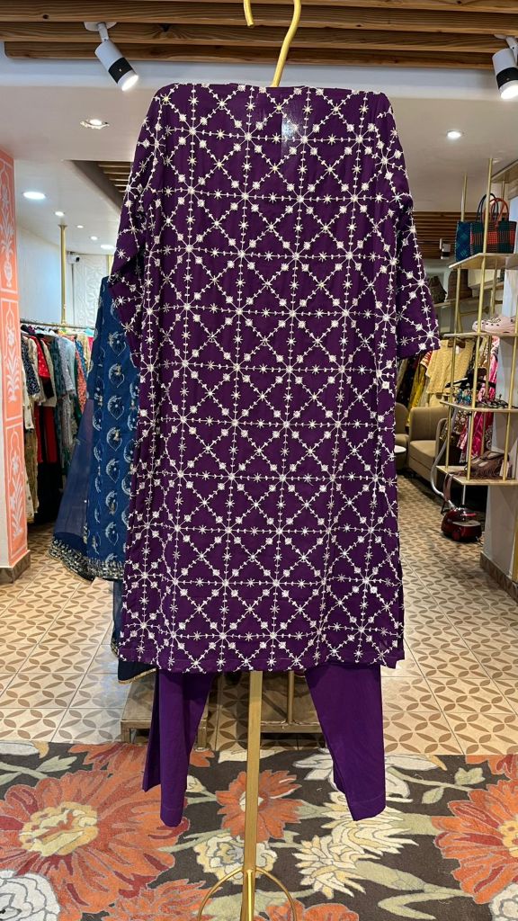 Bahaar Embroidered Neckline Co-ord Set Gulabo Jaipur