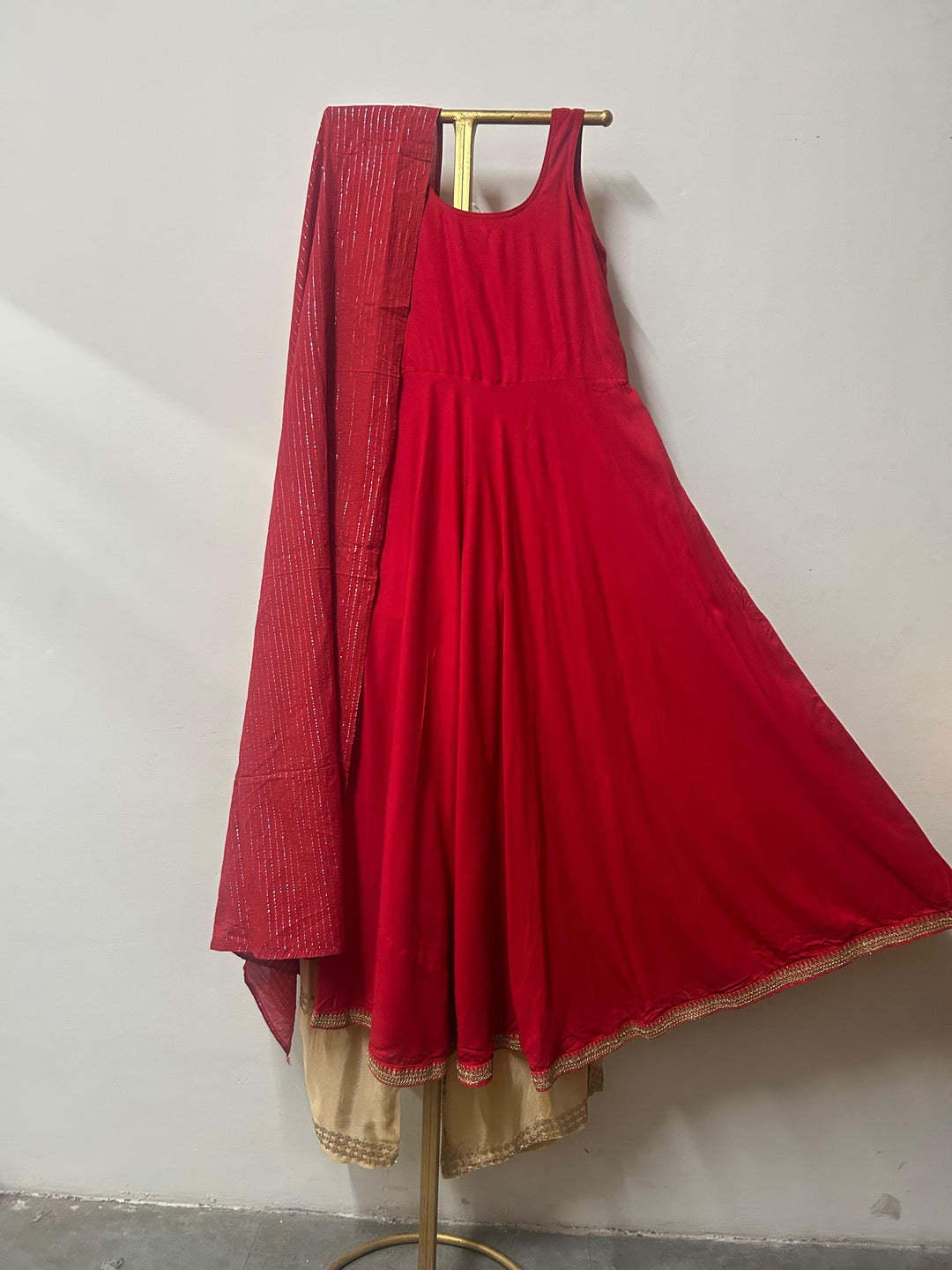 ERA RED ANARKALI SET Gulabo Jaipur