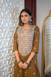 Shaami Brown Co-Ord Set Gulabo Jaipur
