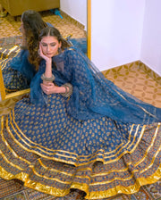 Navya Blue Lehenga Set Gulabo Jaipur