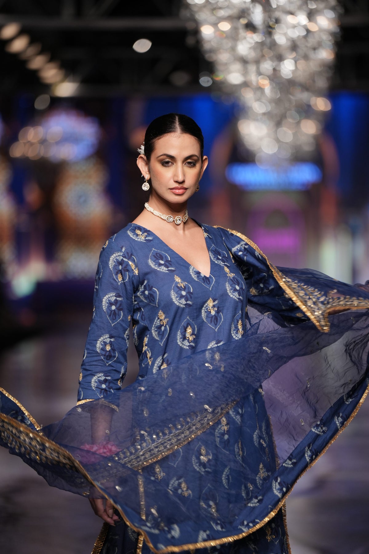 Nazia Blue Sharara Set Gulabo Jaipur