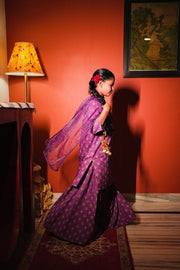 Fazia Purple Sharara Set 4