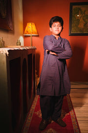 Hira Blue Kurta Pant Set 3