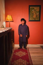 Hira Blue Kurta Pant Set 2