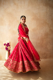 Mashoor Red Lehenga Set 4