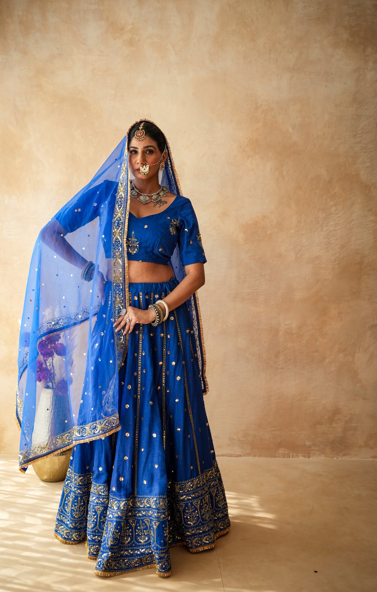 Mashoor Blue Lehenga Set Gulabo Jaipur