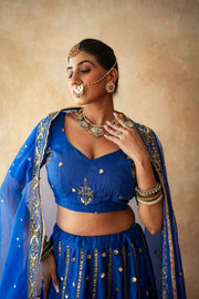 Mashoor Blue Lehenga Set Gulabo Jaipur