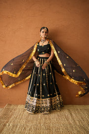 Devika Black Lehenga Set Gulabo Jaipur