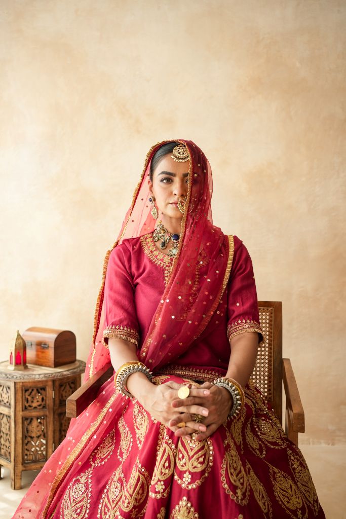 Naayab Red Lehenga
