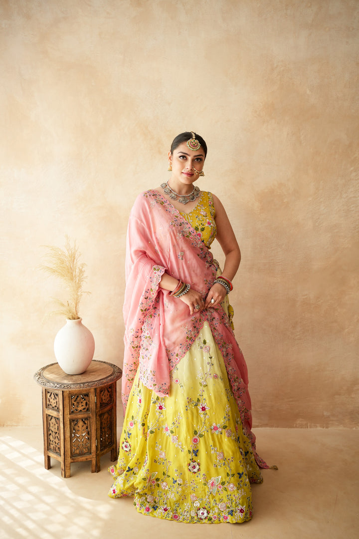 Aishwarya Pista Lehenga Set