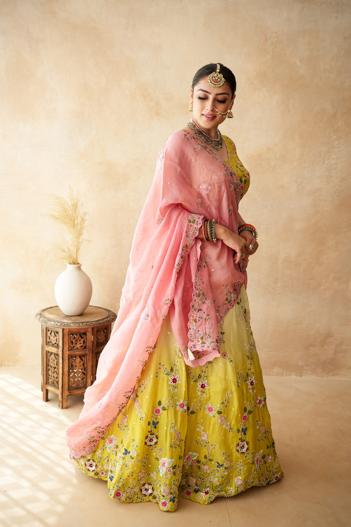 Aishwarya Pista Lehenga Set