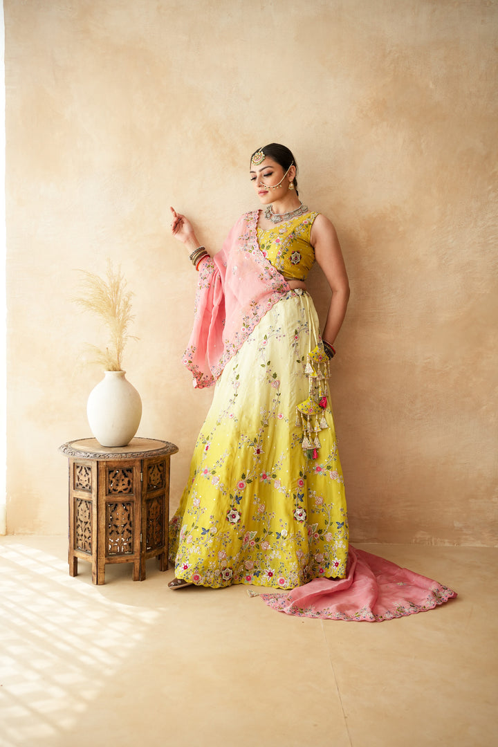 Aishwarya Pista Lehenga Set