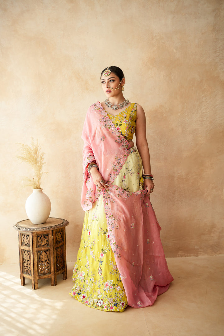 Aishwarya Pista Lehenga Set
