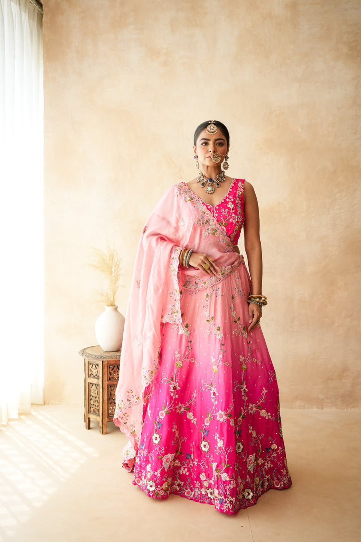 Aishwara Peach Lehenga Set
