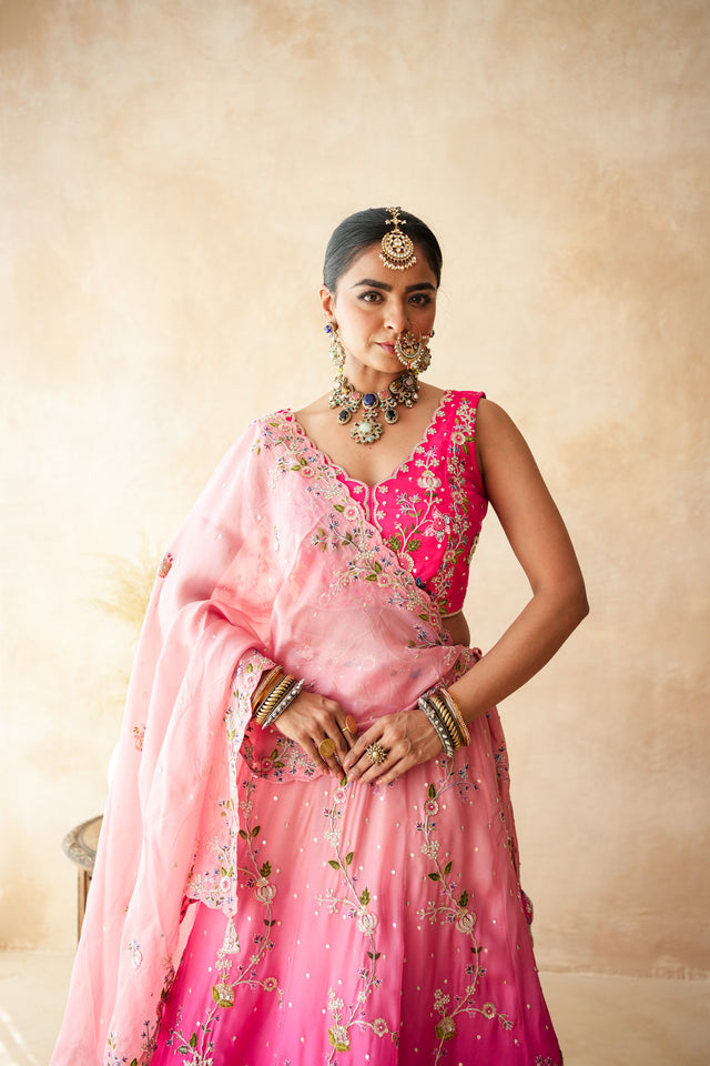 Aishwarya Peach Lehenga Set