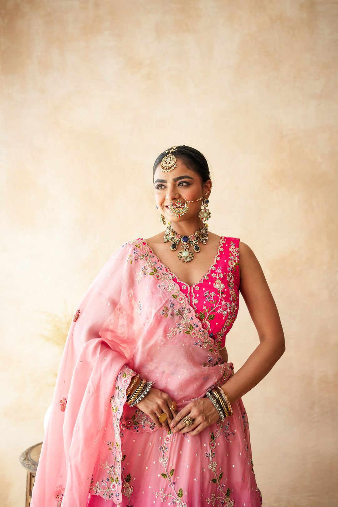 Aishwara Peach Lehenga Set