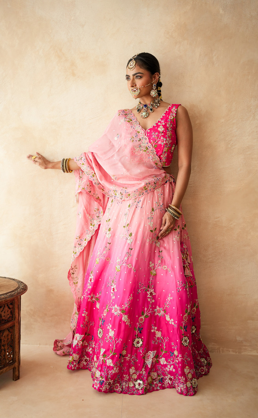Aishwara Peach Lehenga Set