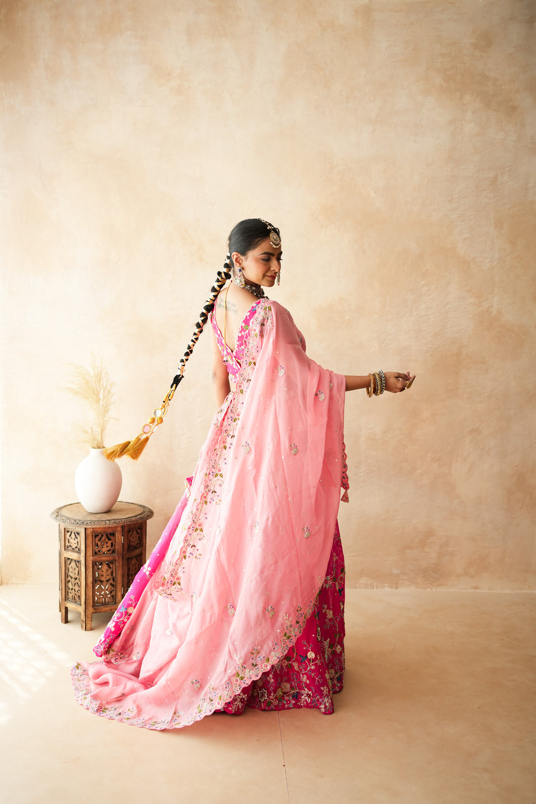 Aishwara Peach Lehenga Set