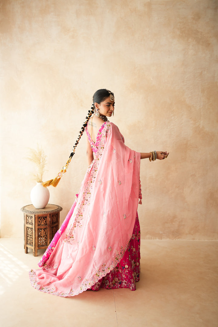 Aishwara Peach Lehenga Set