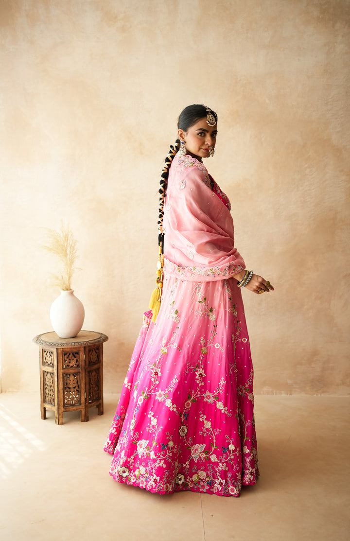 Aishwara Peach Lehenga Set