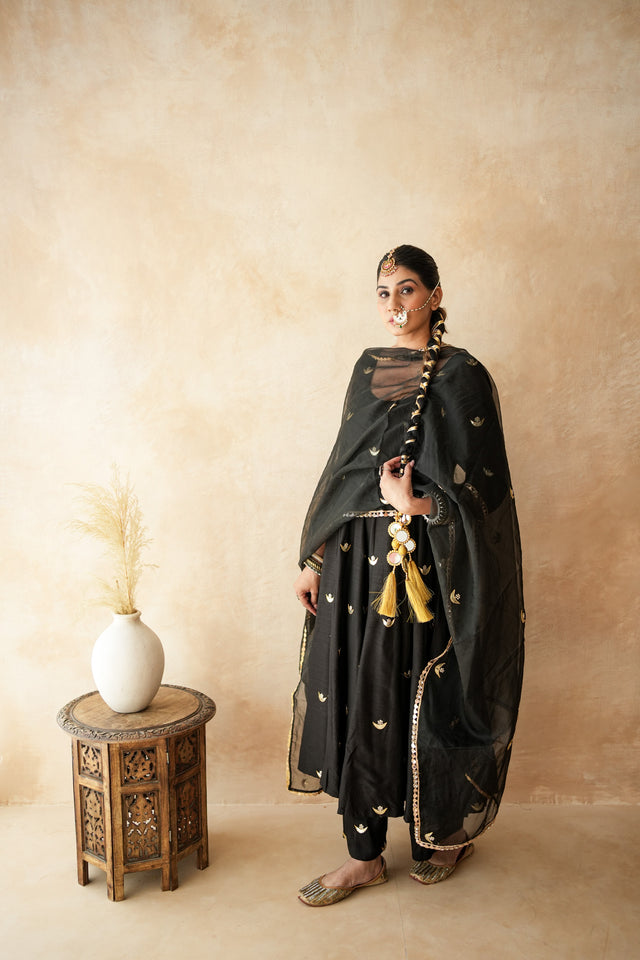 Chandani Black Anarkali Set