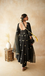 Chandani Black Anarkali Set Gulabo Jaipur
