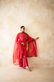 Tara Red Straight Set Gulabo Jaipur