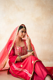 Tara Red Straight Set Gulabo Jaipur