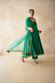 Malala Green Anarkali Set 4