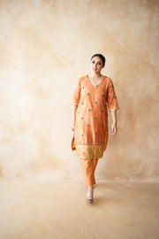 Jamila Rust Kaftan Set 1