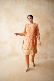 Jamila Rust Kaftan Set 2