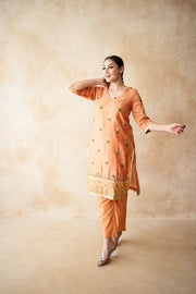 Jamila Rust Kaftan Set 3