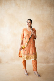 Jamila Rust Kaftan Set 4