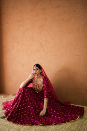 Sitara Maroon Anarkali Set 5
