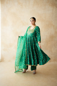Sitara Green Aanarkali Set