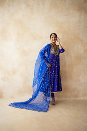 Sitara Blue Anarkali set 4