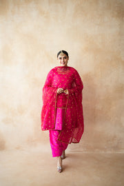 Riza Pink Anarkali Set Gulabo Jaipur