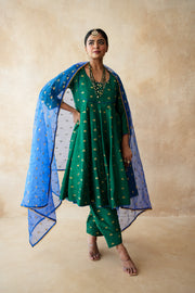 Riza Green Anarkali Set Gulabo Jaipur