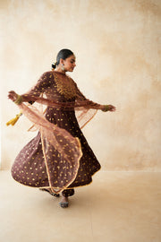 Sitara Brown Anarkali Set 2