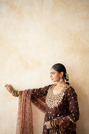 Sitara Brown Anarkali Set 3