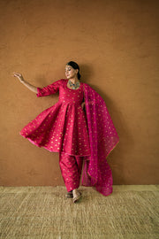 Riza Red Anarkali Set Gulabo Jaipur
